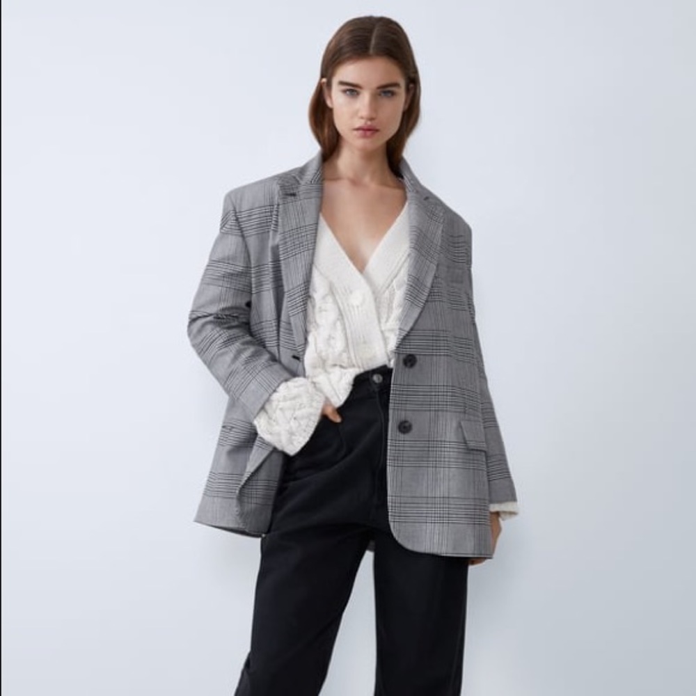 Zara Plaid Blazer